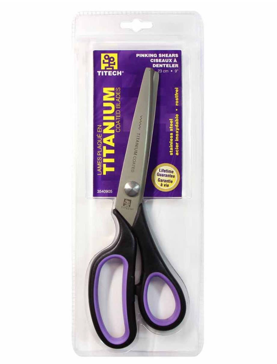 BelieveWorks - Wholesale Scissors - Titech Titanium-Coated Pinking Shears for Sewing & Crafting