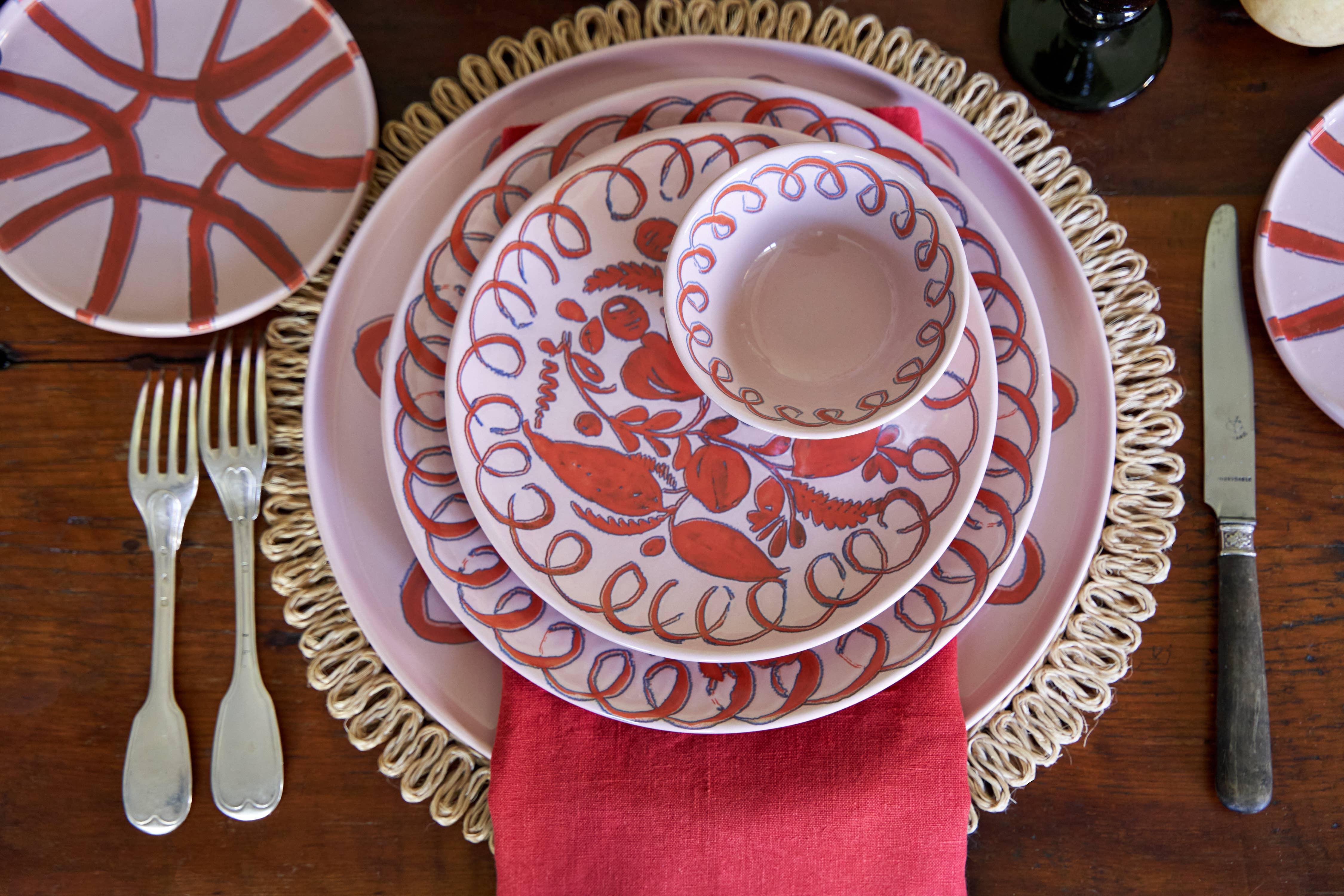 Couleur Nature – wholesale Dinner plate – Amalfi Dessert Plate Pink - 9.1" Diameter7