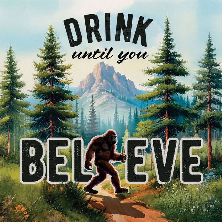 "Bigfoot Drink" Square House Coaster - Bulk for wholesale by Gift & Garden by Carson