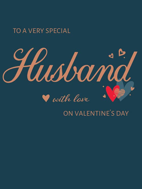 Valentinstagskarte, Ehemann, Schrift für den Großhandel von Piccadilly Greetings