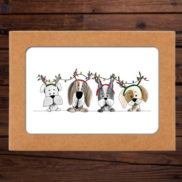 Kevin & Kaia - Vendita all'ingrosso Biglietti di auguri di Natale - Christmas Dogs - Biglietto di auguri1