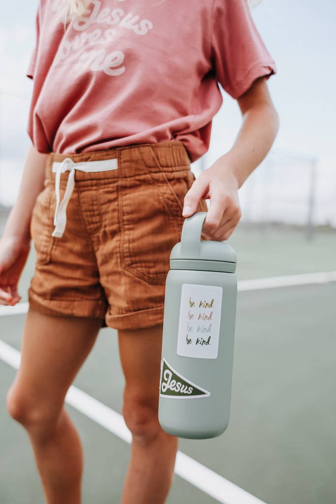 Crowned Free – wholesale Wall decal/stickers – Jesus Pennant Decal  3