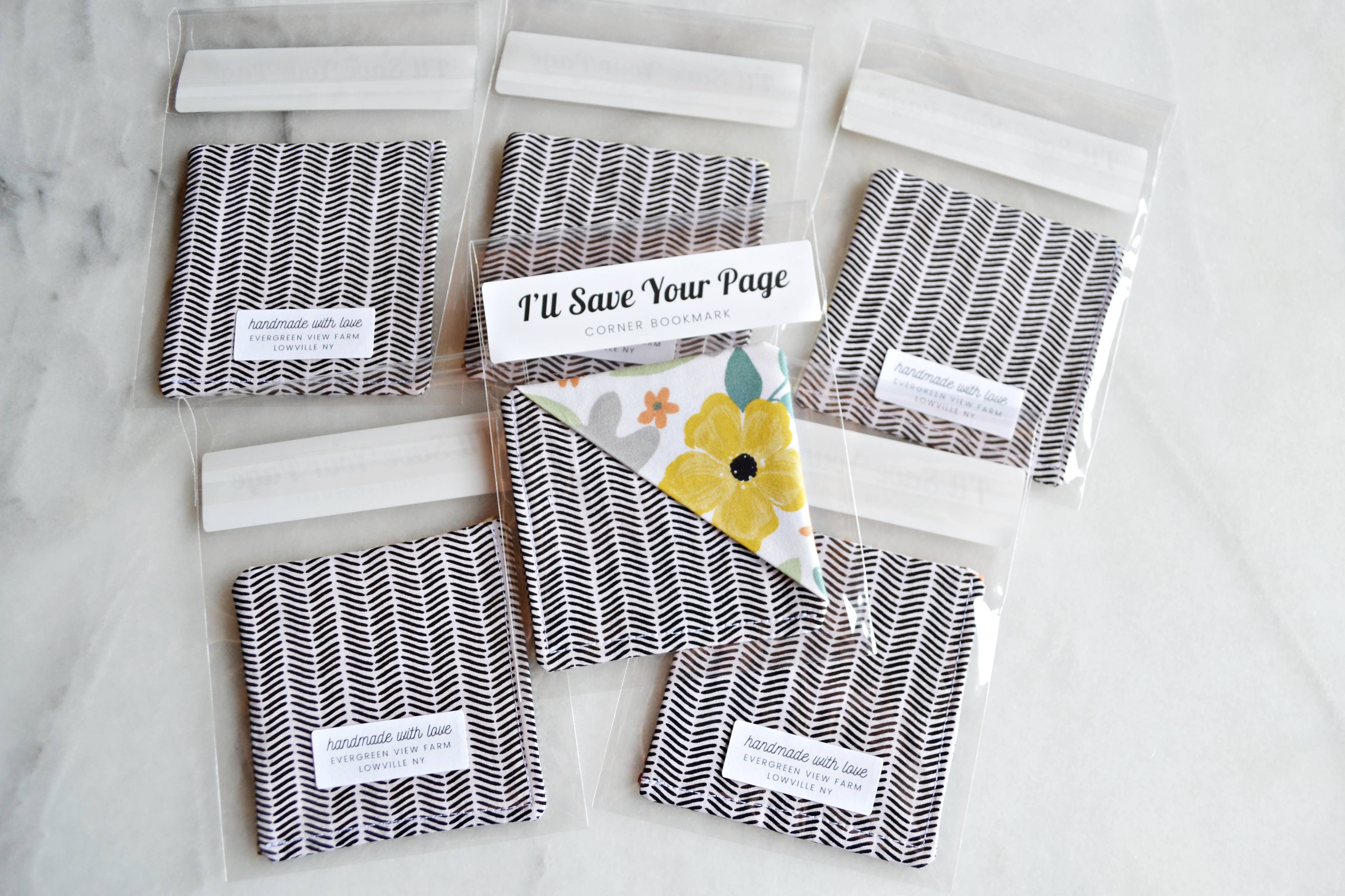 Evergreen View Farm – Großhandel Lesezeichen – Lesezeichen-Ecken aus Stoff für Buchliebhaber und Buchhandlungen24