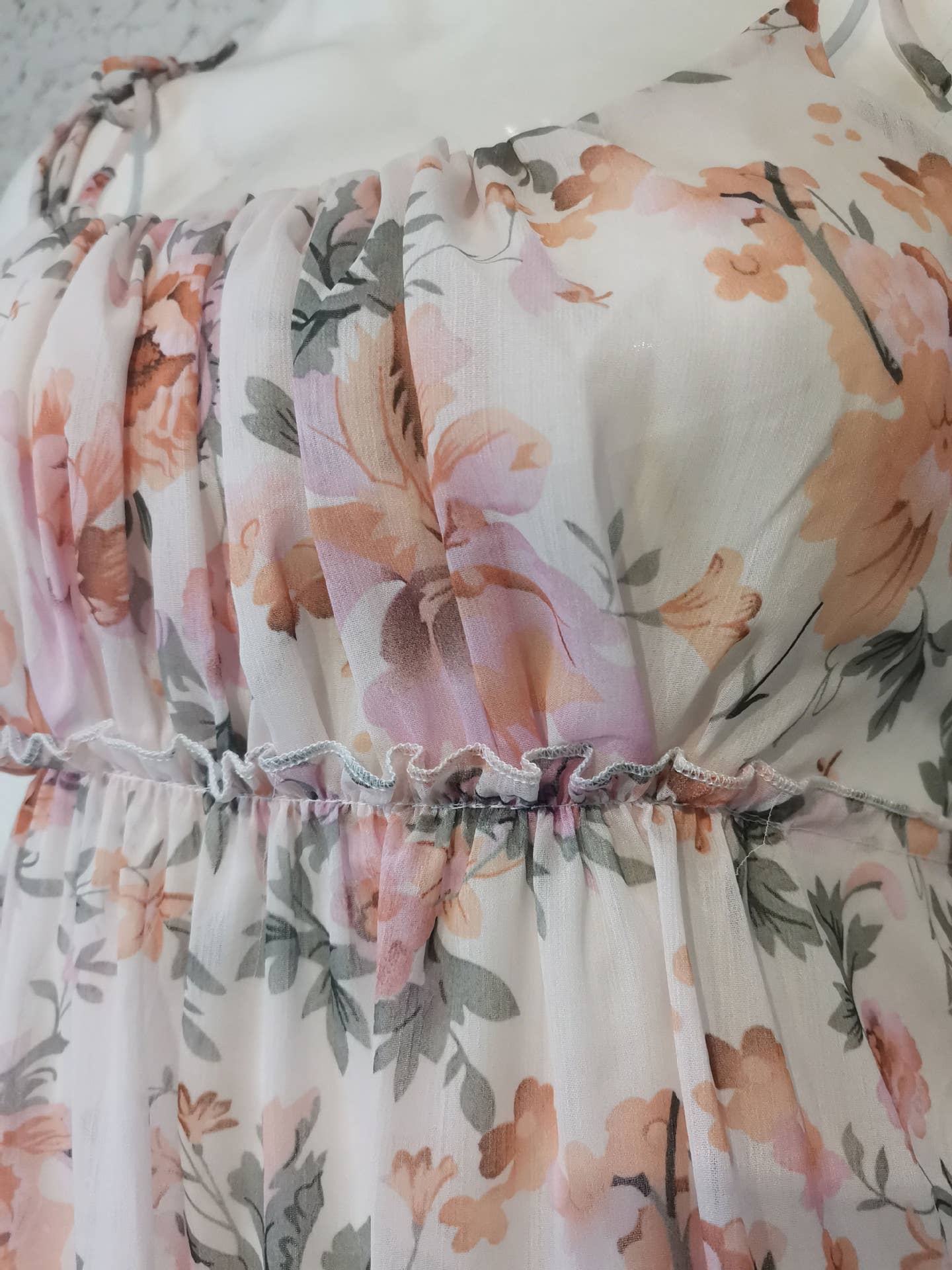 ORANGE Simple print low-cut sexy short halter chiffon dress for wholesale on Faire8