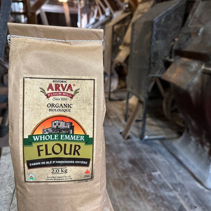 Organic Whole Emmer Flour 2.0Kg for wholesale by Arva Flour Mills