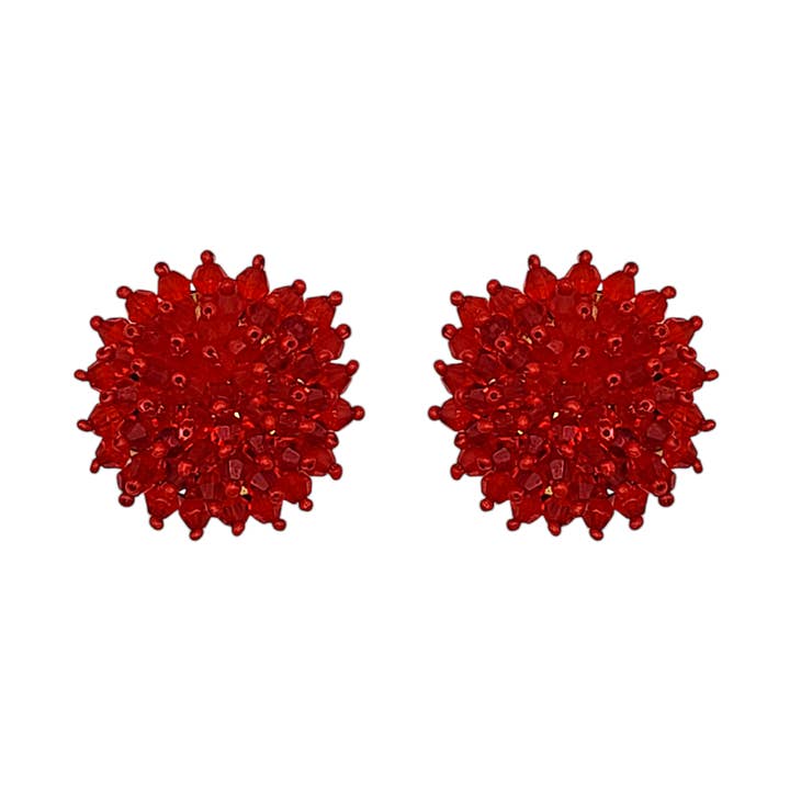 Brincos de Tacha com Conjunto de Flores de Contas de Vidro por atacado de Narratives The Line