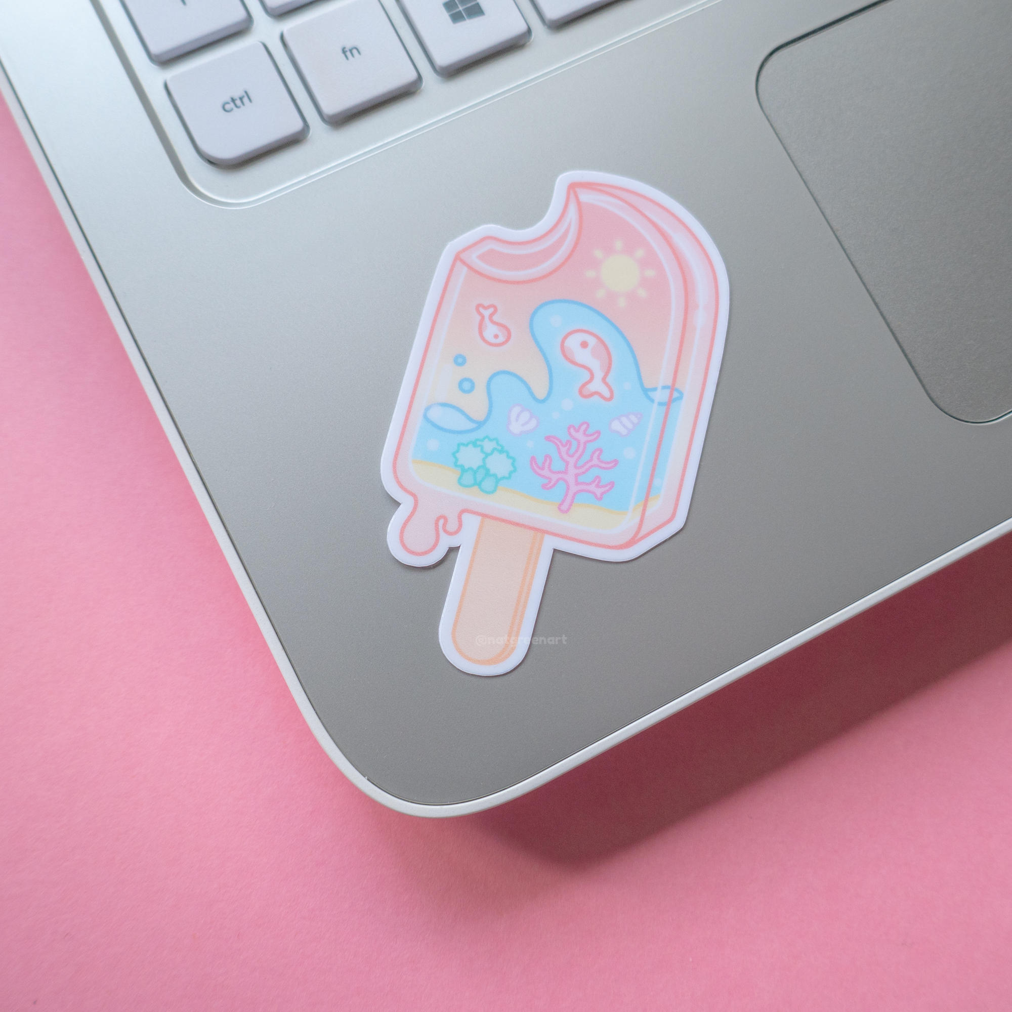 NatGreenArt - Wholesale Sticker - Ocean Ice Cream Glossy Vinyl Sticker1