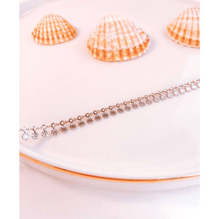 Bracelet de cheville MAYA en argent pour la vente par Locas Biju