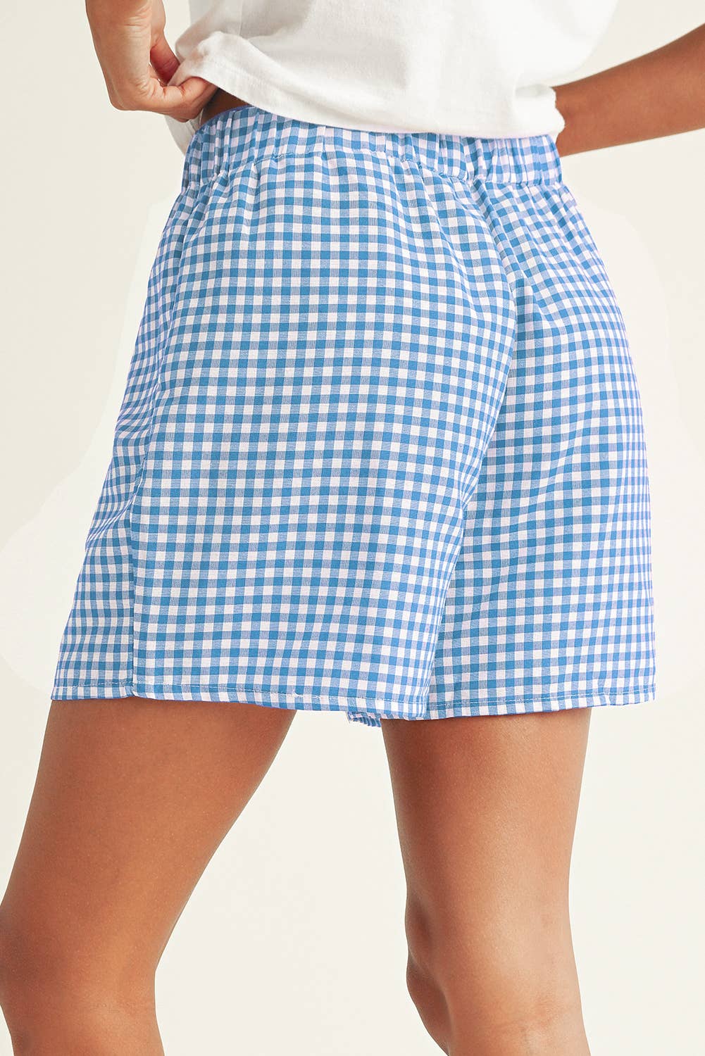 Little Daisy Closet - Wholesale Shorts - Women's - LDC Vintage Plaid Print High Waisted Loose Wide Leg Shorts6