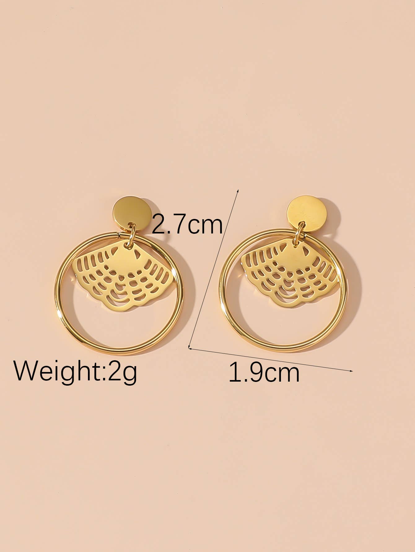 Blossom bijoux - Wholesale Dangle Earrings - 24BOA114 Stainless Steel Stud Earrings2