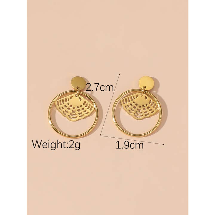 Blossom bijoux - Wholesale Dangle Earrings - 24BOA114 Stainless Steel Stud Earrings2