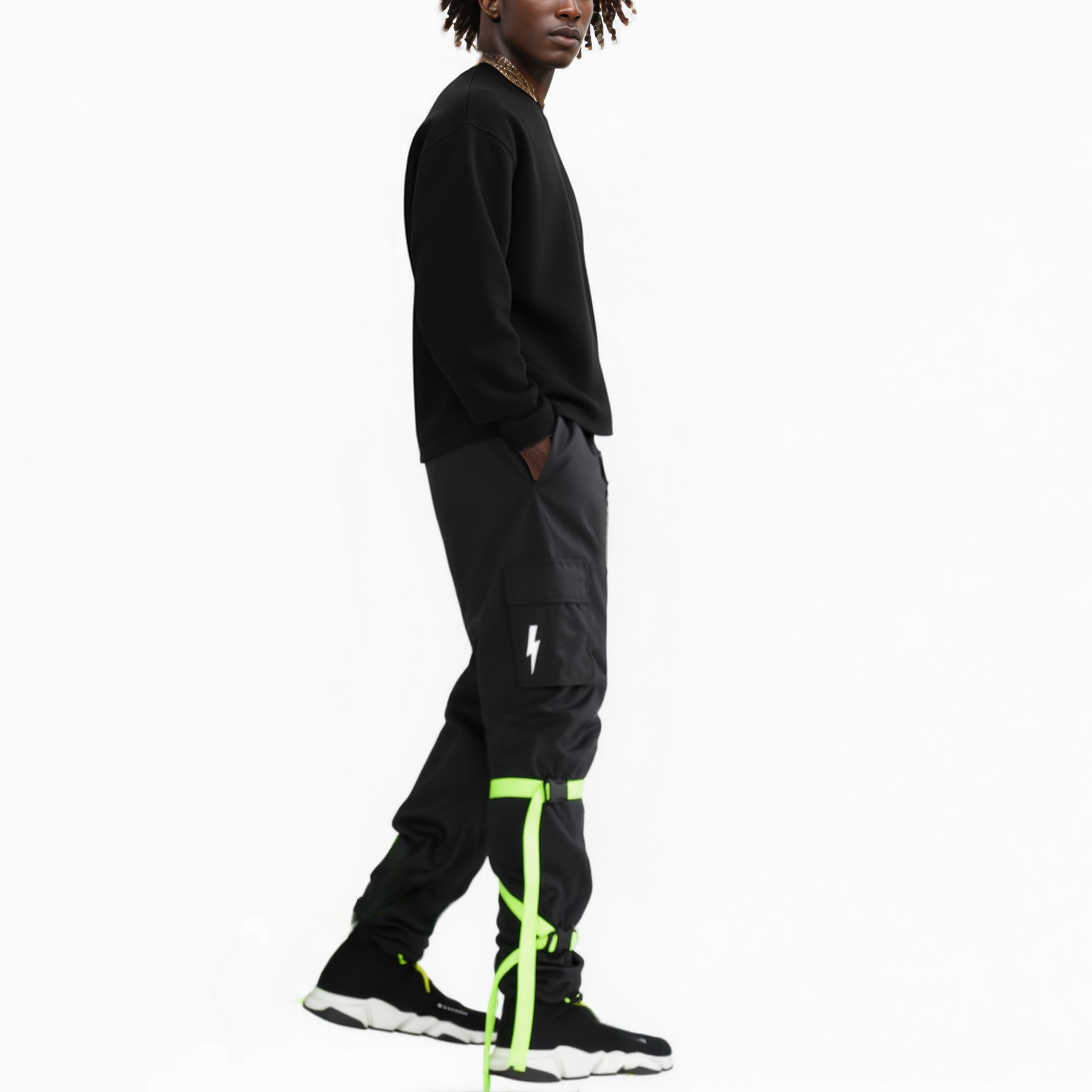 Robin K – wholesale Pants – Men's – Blank State Men's Swishy Utility Cargo Pants in Black1