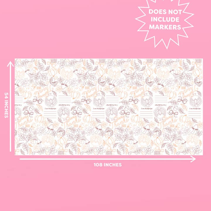 Petit Fetti - Wholesale Coloring Tablecloth - Kids & Baby - Give Thanks Paper Tablecloth - coloring tablecloth1