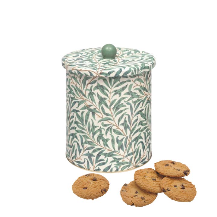 Arts & Crafts - Willow Medium Biscuit Tin with Biscuits for wholesale by Tin Treats
