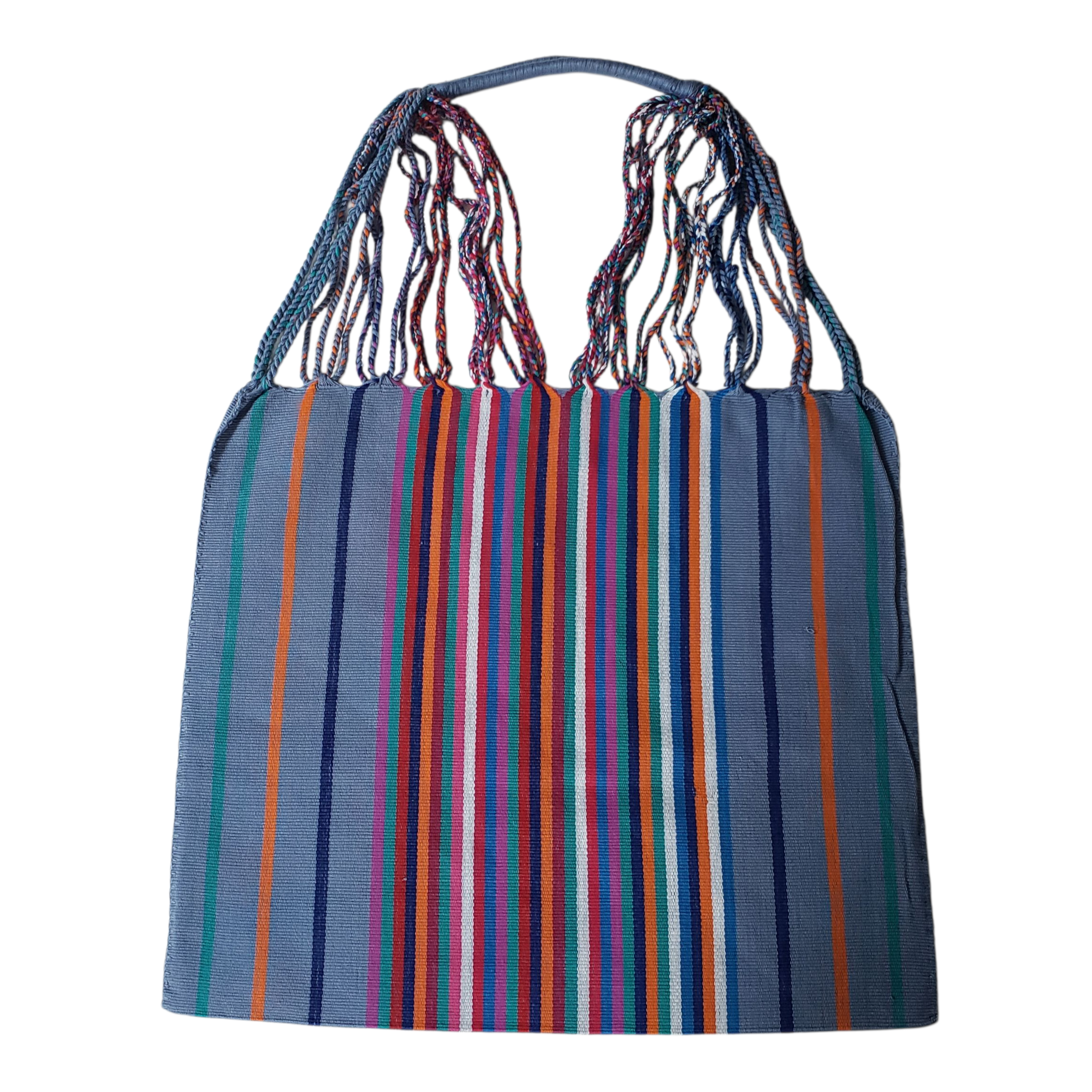 The Little Pueblo - Vente Tote bag – femme - Sac fourre-tout tissé à rayures mexicaines, hamac de Chiapas, fait main pour femme5