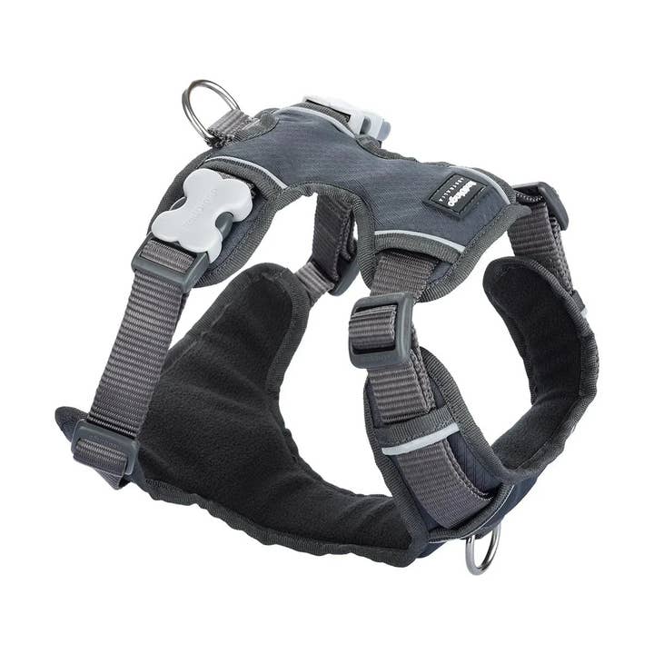 Red Dingo Dog Padded Harness Cool Grey for wholesale by Sherwood Paws