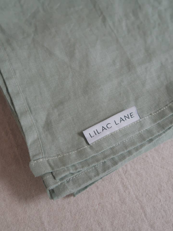 Cobertor de linho francês - Sage por atacado de LILAC LANE