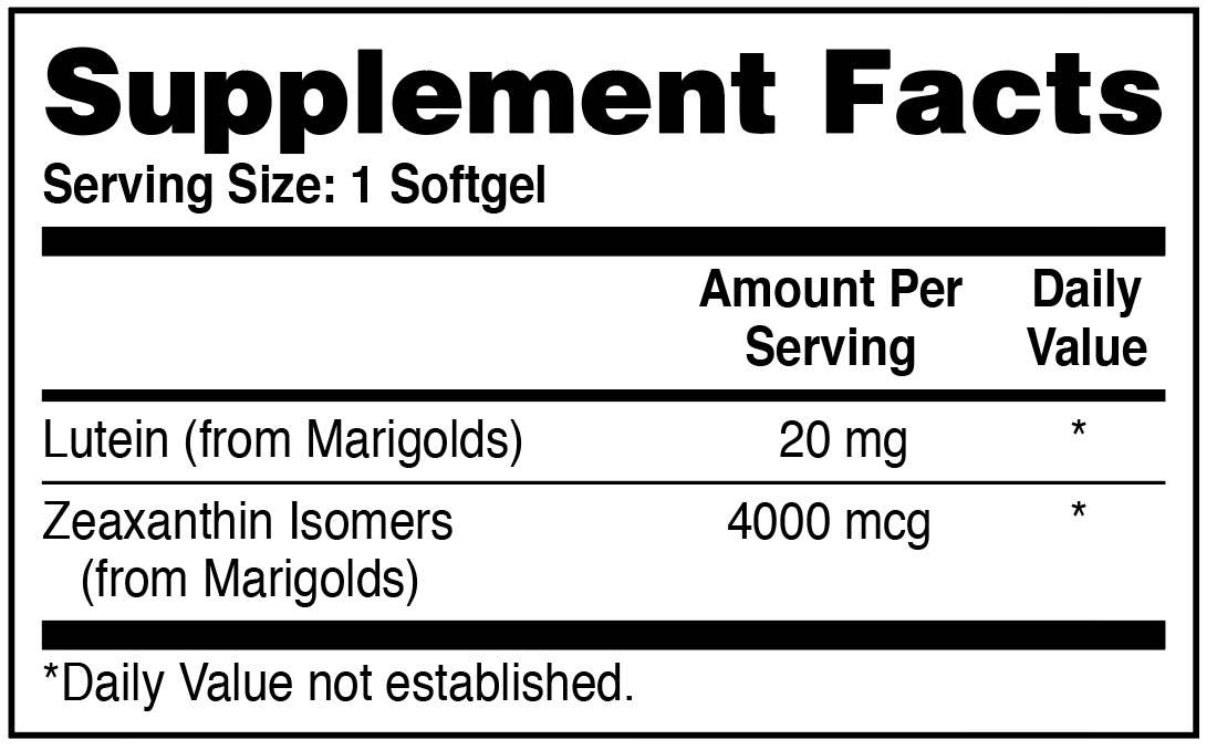 Health Thru Nutrition - Wholesale Oral Supplement/Vitamin - Lutein (as LutePro® 2020) 20mg (Non-gmo) 60 Softgels3