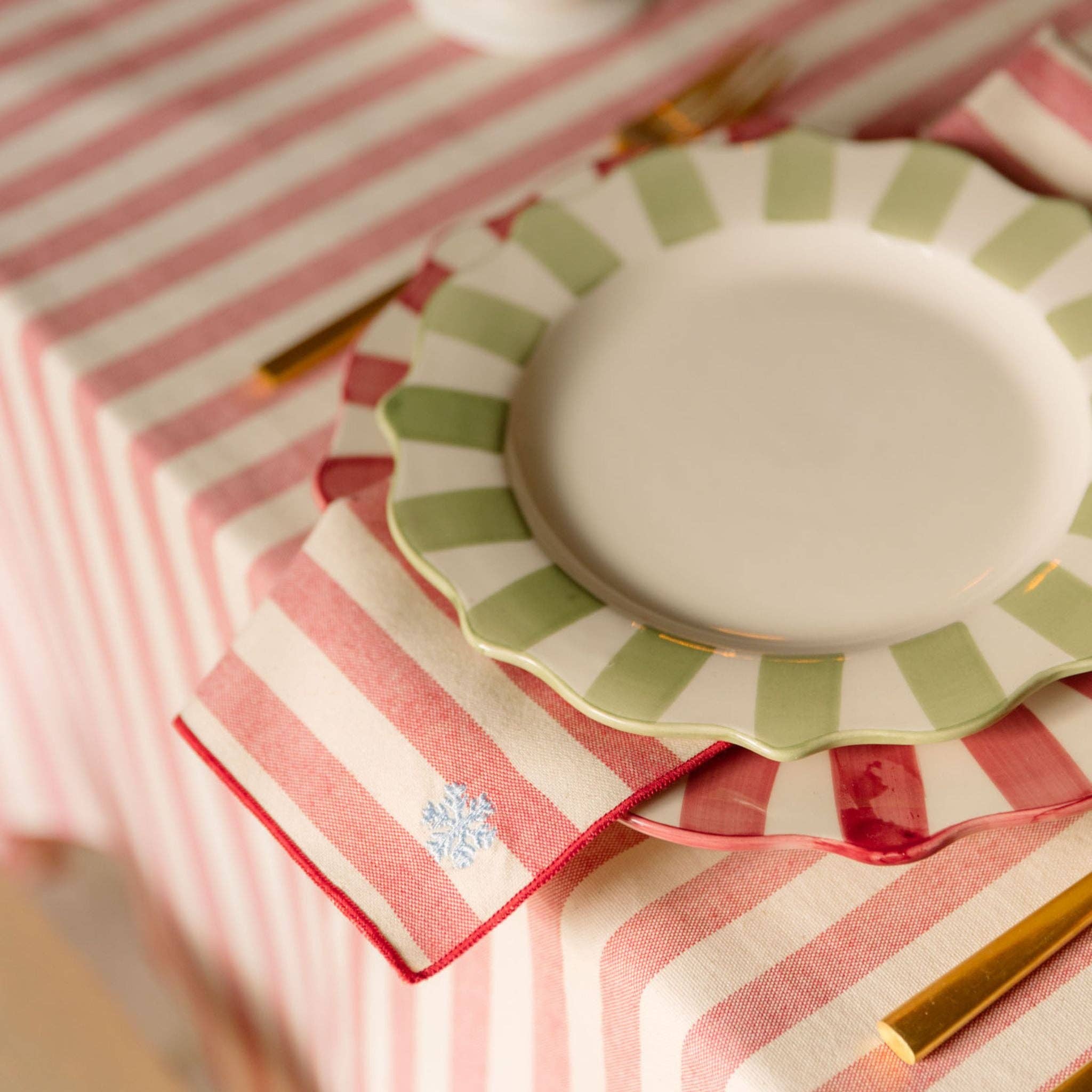 Torres Novas - Vente Serviettes de table en tissu - Serviettes Barra avec broderie de Noël13