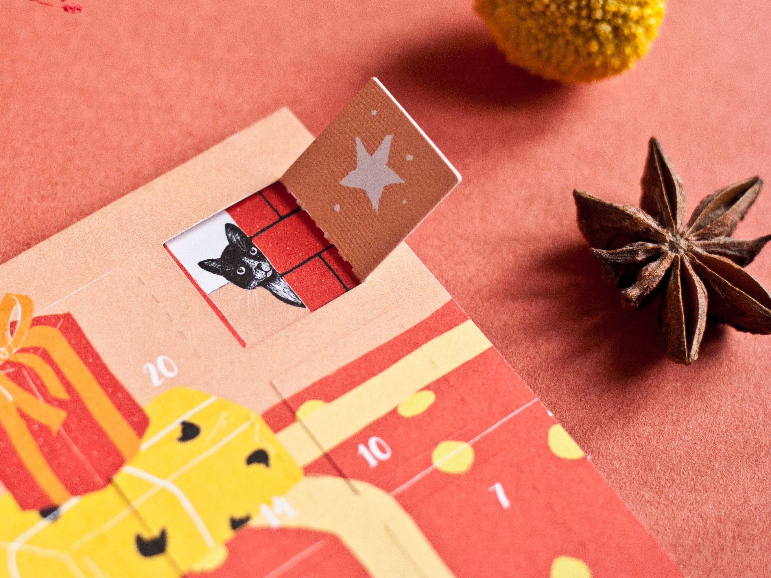 Katja Rub – Großhandel Adventskalender – Adventskalender Postkarte Katzen A63