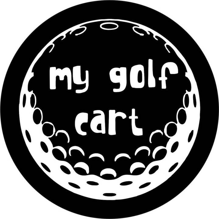 Capa de pneu de reposição preta My Golf Cart Golf Ball por atacado de Dirty Acres