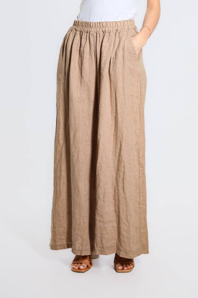 TINA Stephens Italy/Tees By Tina - Vente Pantalon – femme - Pantalon large en lin Angelena (PL187)16