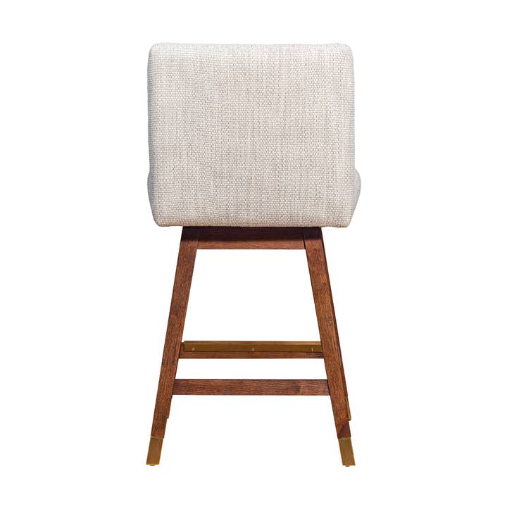 Armen Living - Wholesale Stool - Isabella Modern Upholstered Wood Swivel Barstool11