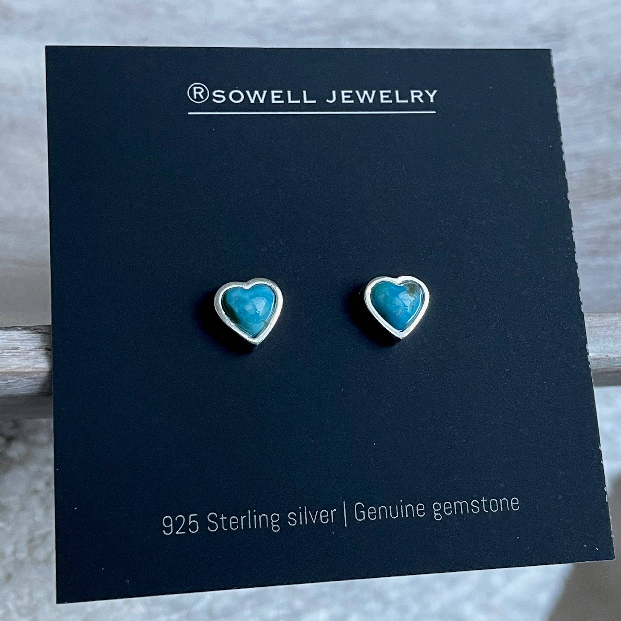 Sowell Jewelry - Wholesale Stud/Post Earrings - Turquoise Heart Stud Earrings1
