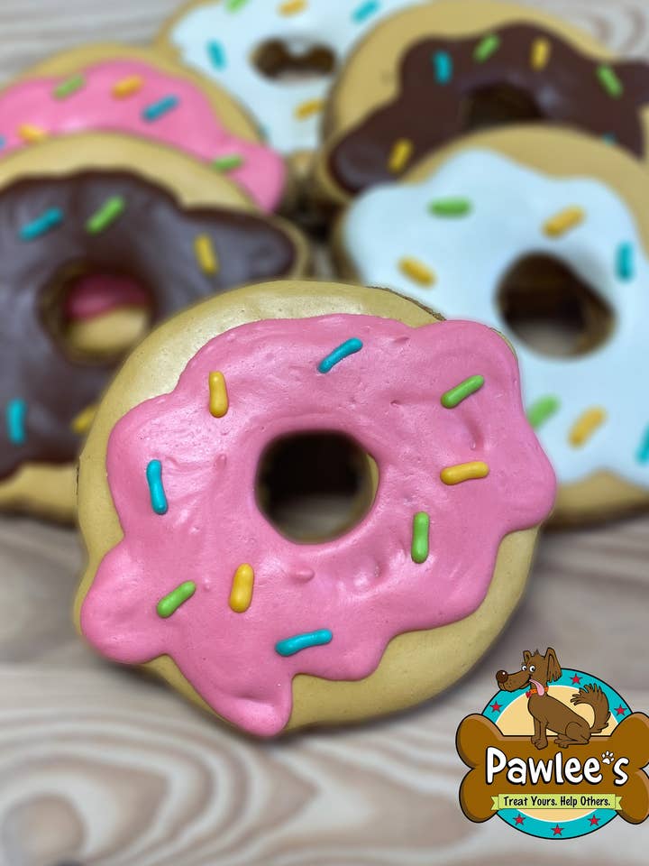 Barkday Donut Cookie 10/Pack for wholesale by Pawlee’s