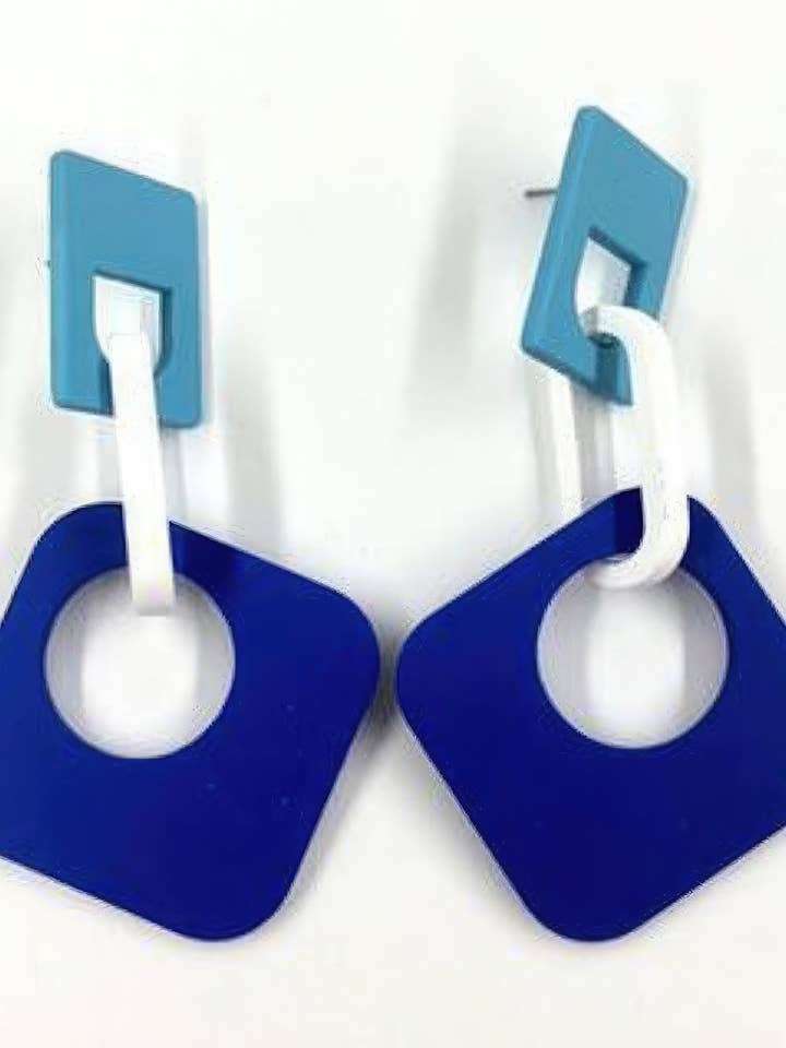 Boucle d'oreille pendante en mélange de trois couleurs pour la vente par CC Wholesale Clothing