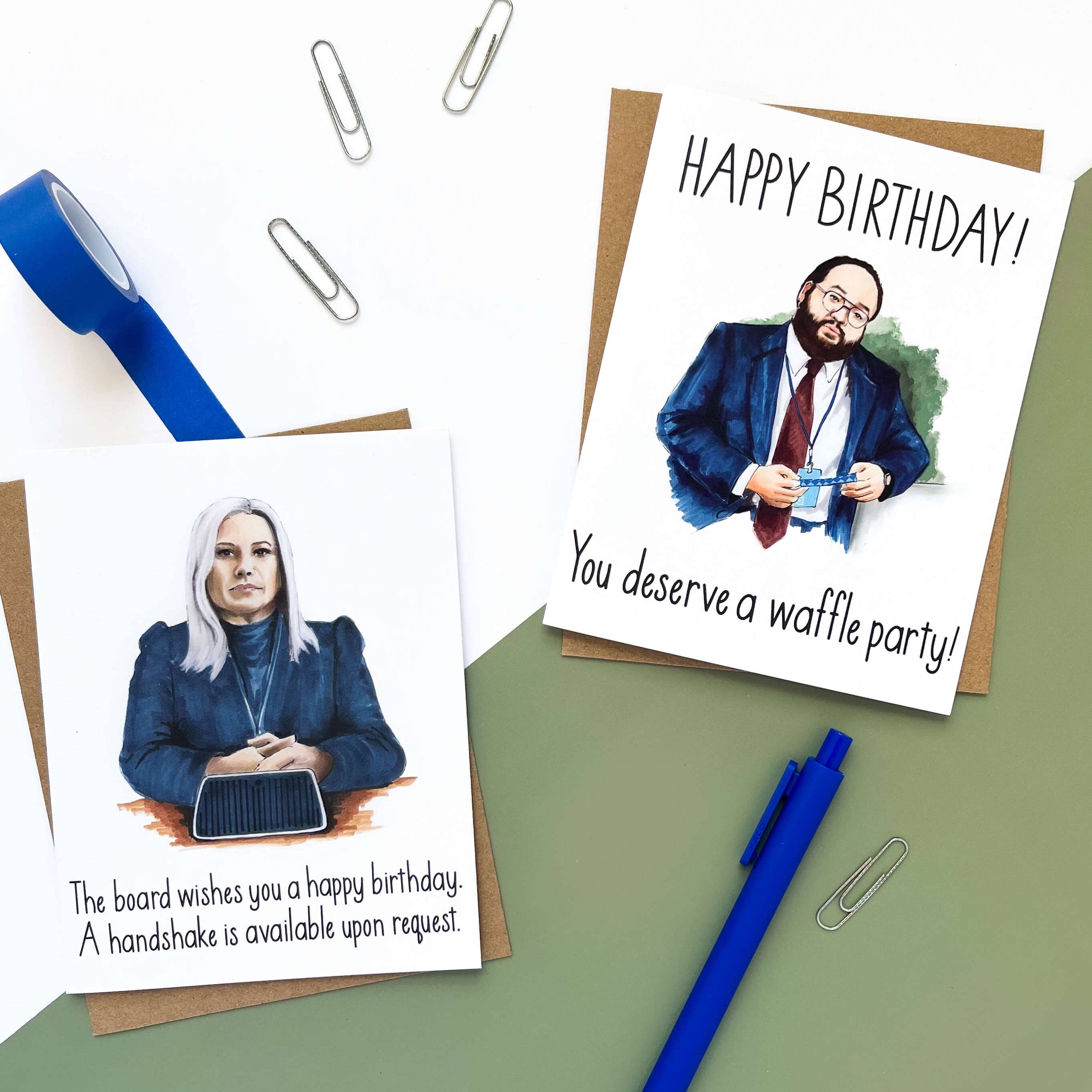 Morgan Swank Studio - Wholesale Birthday Card - Cobel Handshake Severed | Pop Culture Birthday Card2