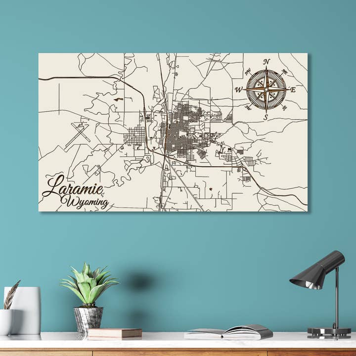 Wyoming: Kaart van Laramie Street voor wholesale door Fire & Pine