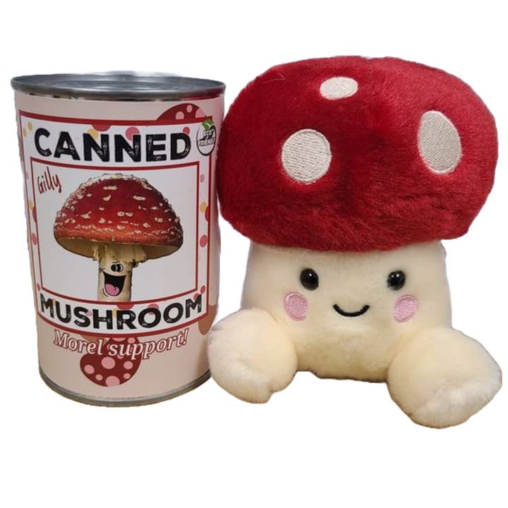 Canned Gifts – wholesale Skämtpresent/liten present – Konserverad svamp - Amanita svampplyschgåva i burk med skämt