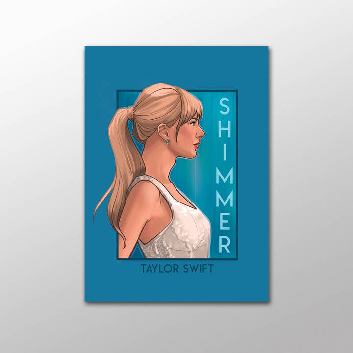 Karen Hallion Illustration - Wholesale Postcard - Shimmer - Taylor Swift She Series 5x7 inch Postcard