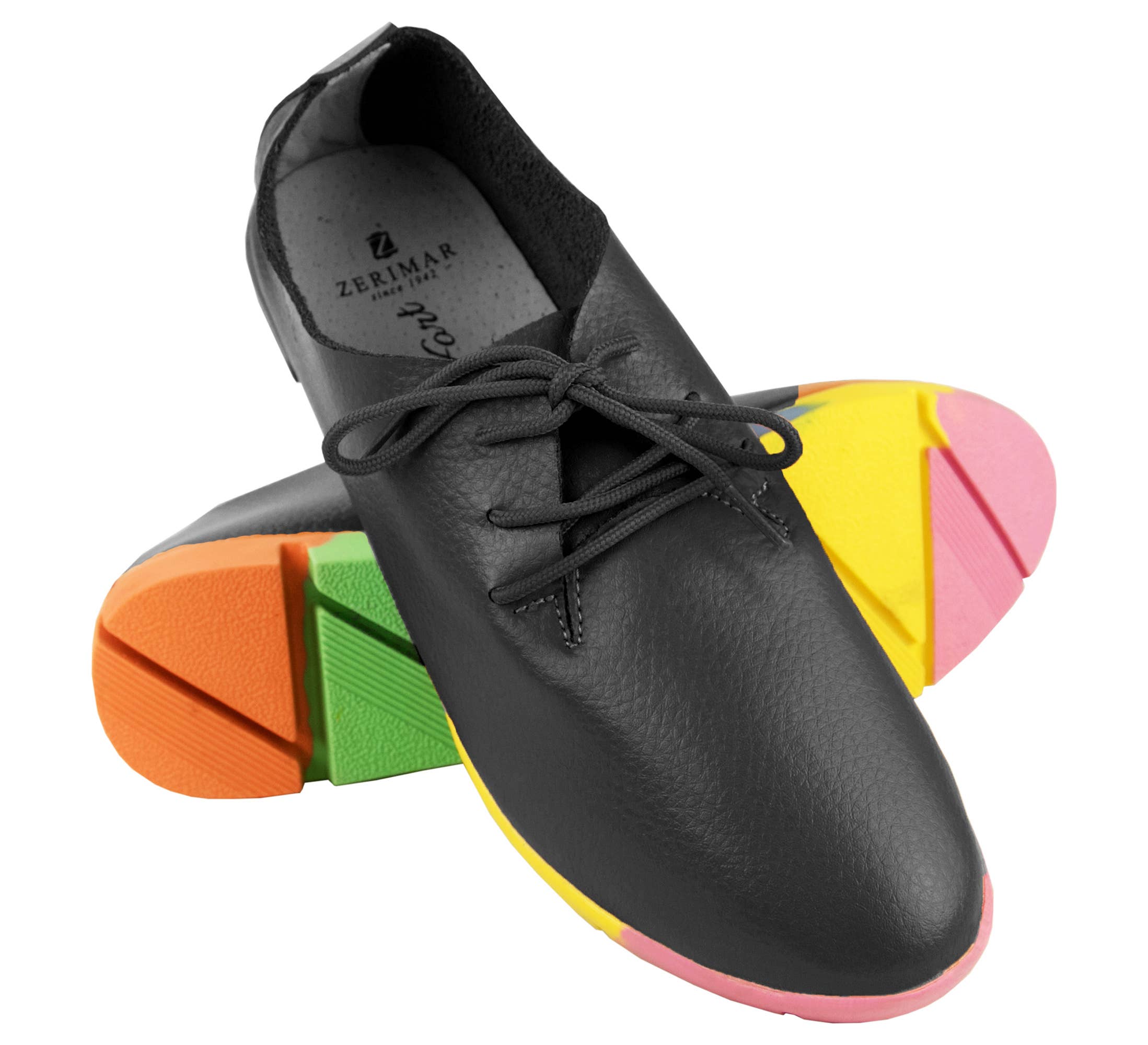 Noir Mocassins en cuir pour femmes Zerimar 1942 - Chaussures habillées confortables, noires en vente sur Faire0