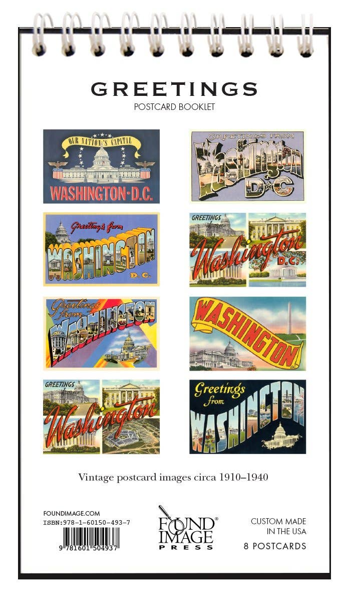 Found Image Press - Wholesale Postcard Set - WASHINGTON DC GREETINGS Postcard Booklet1