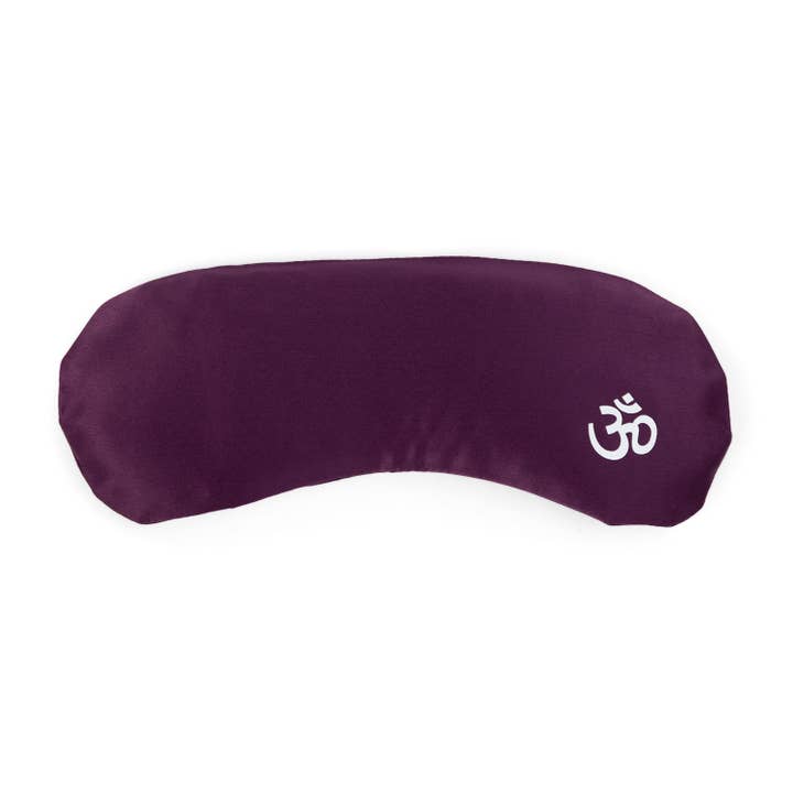 Bodynova - Wholesale Meditation Supplies - OM Yoga Eye Pillow With Lavender, Maco Satin Aubergine
