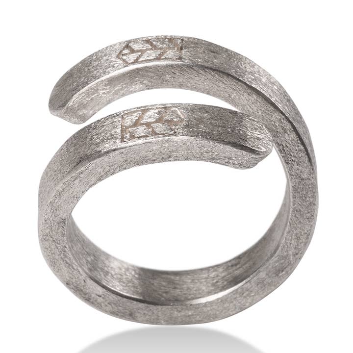 Anillo Freedom - Blanco para venta al por mayor de Bleu Nomade