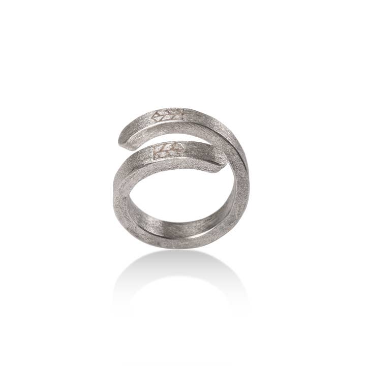 Bague Freedom - White pour la vente par Bleu Nomade