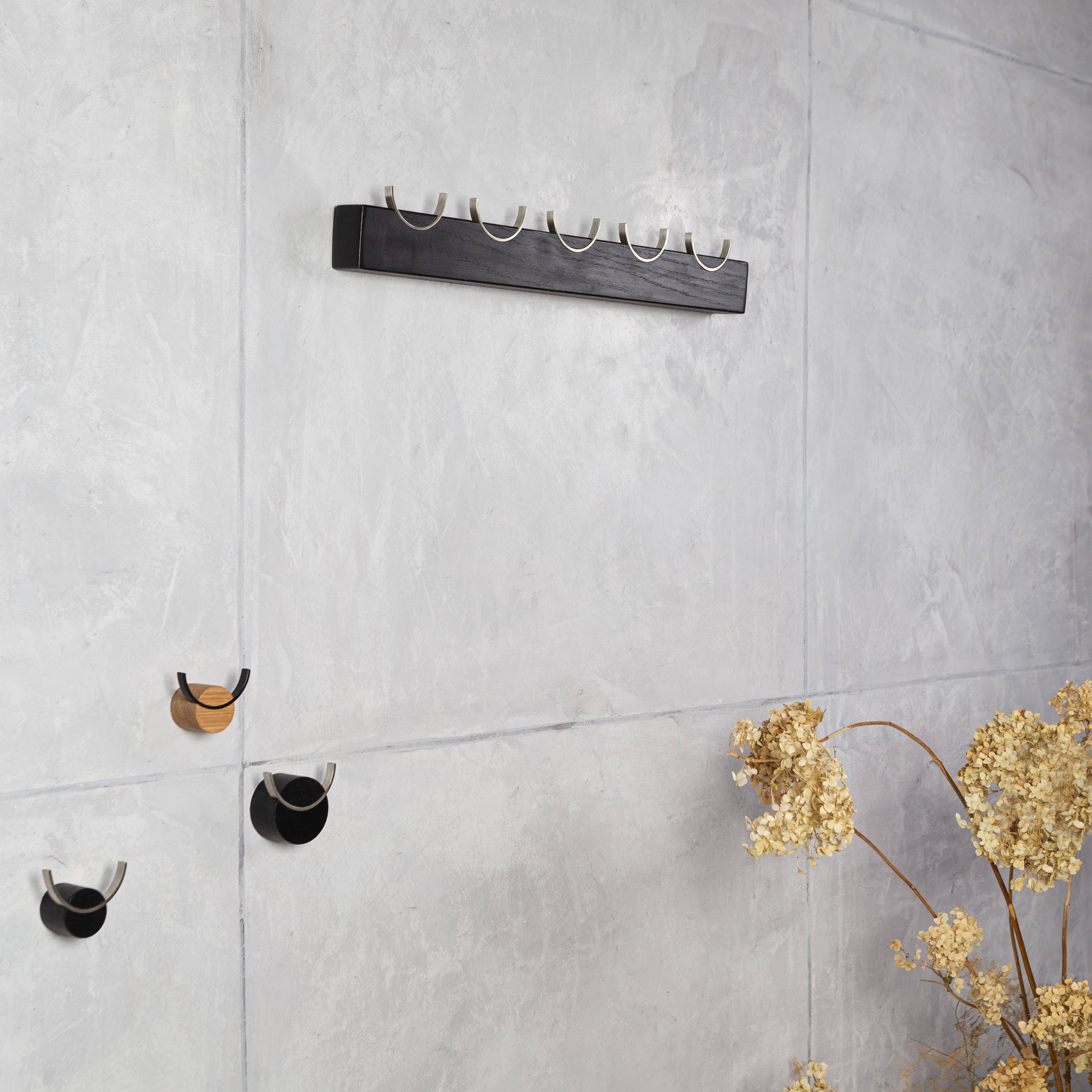 NAMUOS - Wholesale Coat Rack - Black wall coat rack with metal hooks DEER3