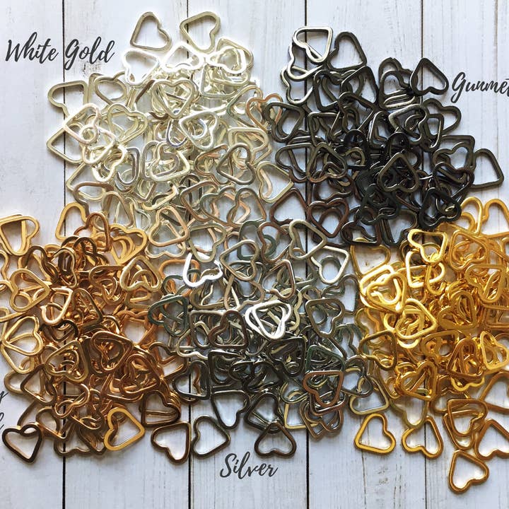 Laura Hand Knits - Wholesale Knitting/Crochet Supplies - 10 - Medium Heart Stitch Markers - Set of 10