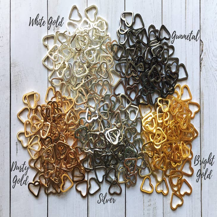 Metal Crochet Stitch Markers For DIY Knitting Heart Shaped Stitch Markers