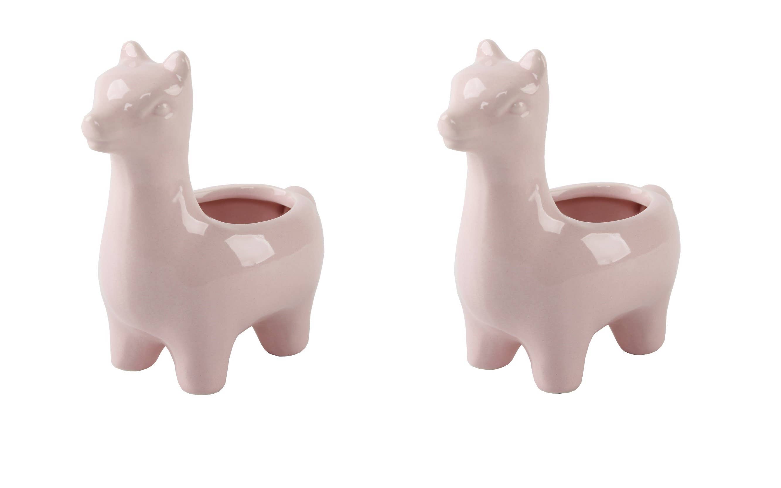 Flora Bunda Inc - Wholesale Plant Pot - Pink Ceramic Llama Plant Pot - Set of 21