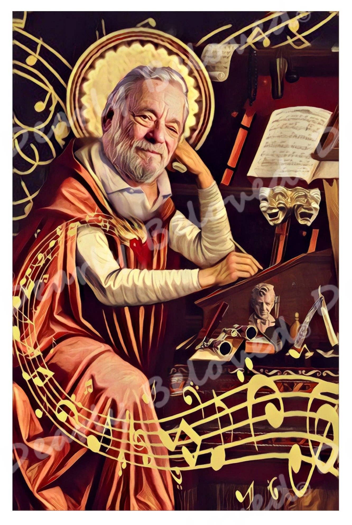 Dearly Beloved Creations - Wholesale Votive kaars - Sticker voor gebedskaars met iconische heiligen van muziekindicatoren10