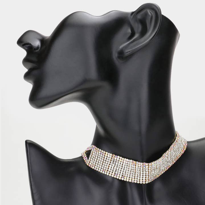 Utsmyckat strass choker halsband för wholesale av Sensibling Corp.