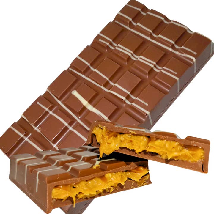 Poppy's Chocolate - Wholesale Chocolate bar - Caramel Peanut Crunch Bliss Block1