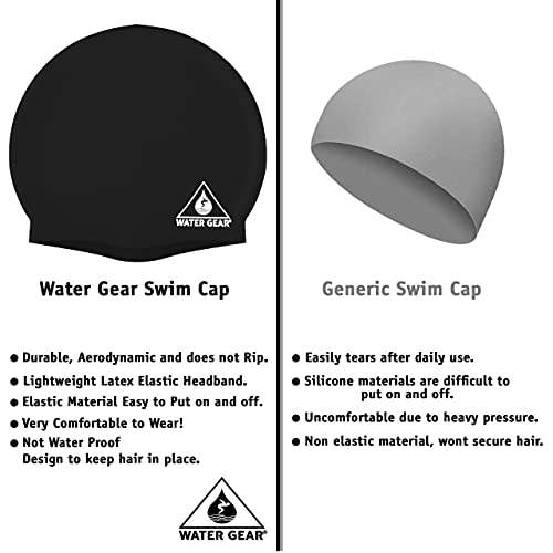 Water Gear - Wholesale Swim Cap - Unisex - Water Gear Silicone Adult Swim Cap23