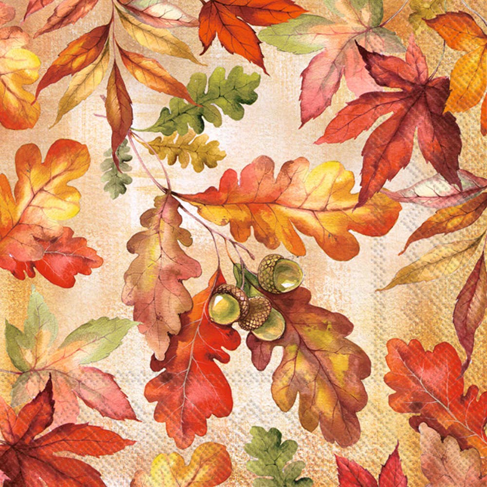 Boston International - Wholesale Disposable Napkin - Paper Lunch Napkin 20 Ct Bright Autumn Fall Autumn0