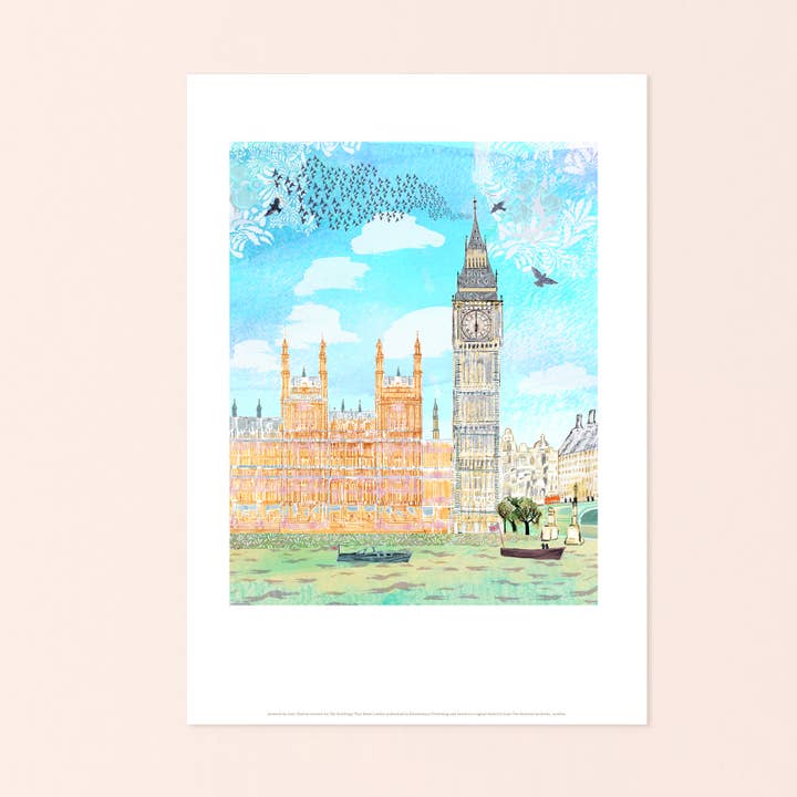 Big Ben - Impression murale pour la vente par Josie Shenoy Illustration