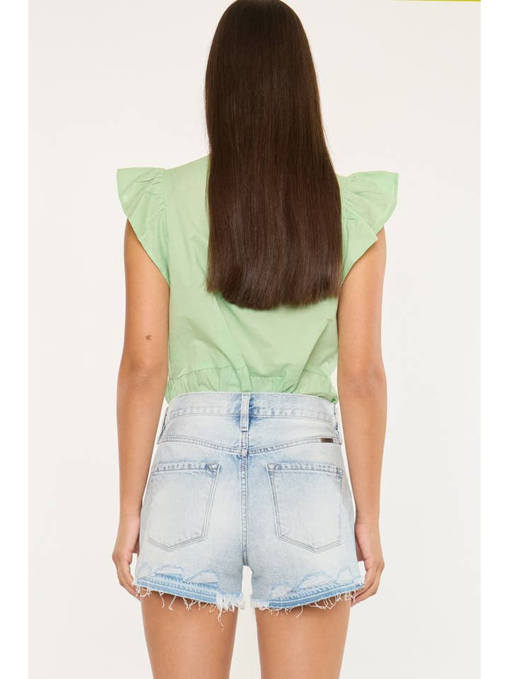 LIGHT OPEN PACK HIGH RISE DENIM SHORTS-KC9268L for wholesale on Faire2